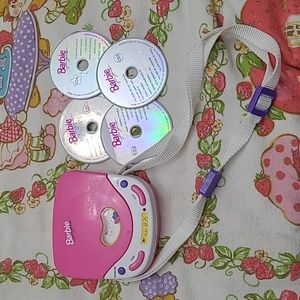 Vintage Barbie For Girls CD Walkman And Discs